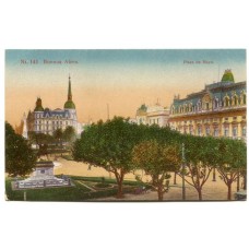 CIUDAD DE BUENOS AIRES PLAZA DE MAYO ANTIGUA TARJETA POSTAL